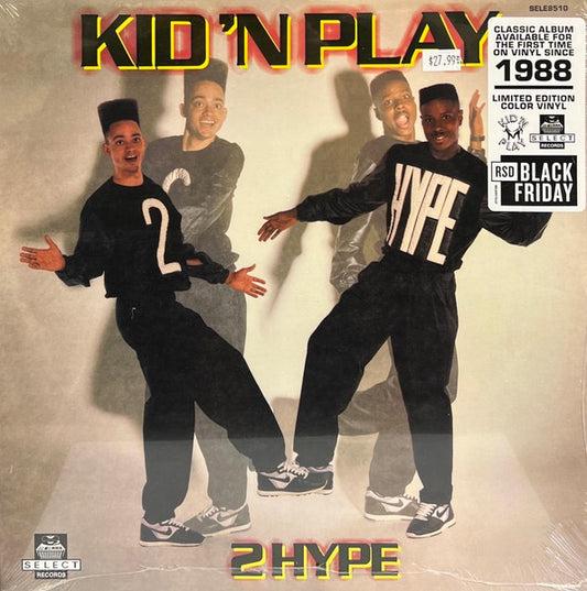 Image of Front Cover of LP - VG+/VG+ - KID 'N PLAY, 2 Hype (Select Records; SELE8510, USA & Canada 2022 Reissue, White Opaque Vinyl), Still In Stickered Shrinkwrap,  - 2626032E
