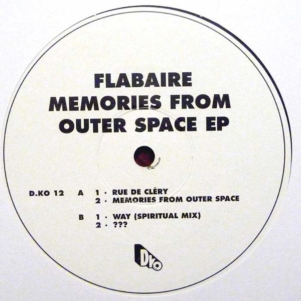 Image of Front Cover of 0614291C: 12" EP - FLABAIRE, Memories From Outer Space (D.KO Records; D.KO12, France 2016)   /VG+