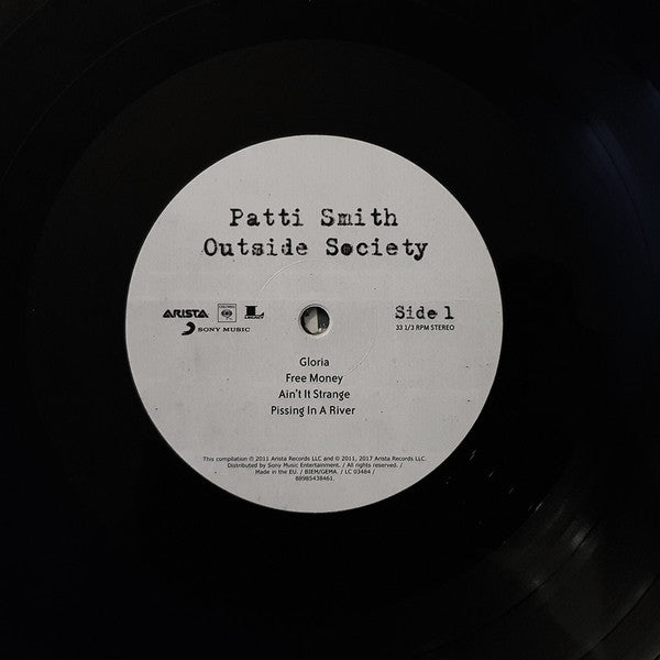 Image of Label Cover of 2xLP - VG+/VG+ - PATTI SMITH, Outside Society (Arista ; 88985438461, Europe 2017 Reissue, 2 Inners, 180 Gram Vinyl), ,  - 3646298S