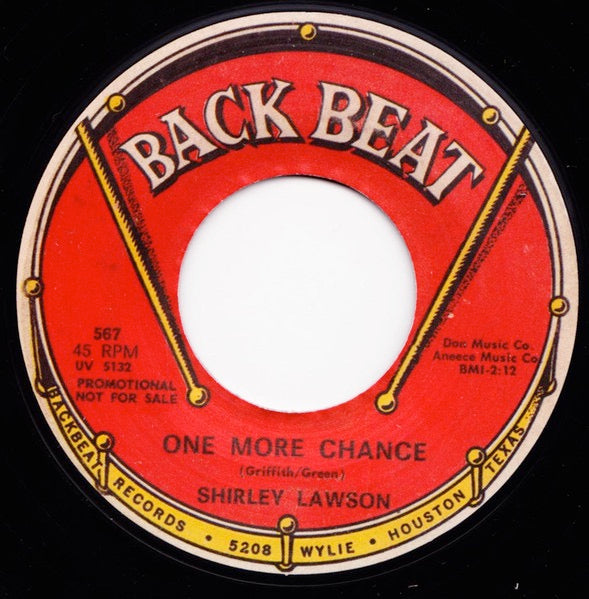 Image of Front Cover of 7" - /EX - SHIRLEY LAWSON, One More Chance / The Star (Back Beat; 567, UK 2010 Reissue), ,  - 4456002S