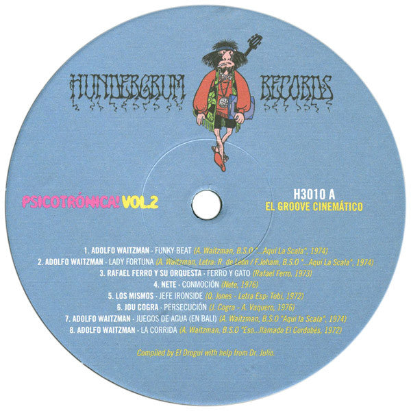 Image of Label Cover of 2514011C: LP - VARIOUS, Psicotr nica! Vol.2 (Spanish Cinematic Grooves & Funky Soundtracks, 1971-1976) (Hundergrum Records; H3010, Spain 2010, Insert) Light marks to disc.   VG/VG