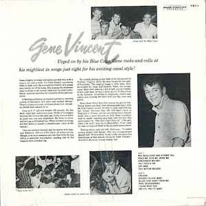 Image of Back Cover of 4025066E: LP - GENE VINCENT AND HIS BLUE CAPS, Gene Vincent And The Blue Caps (Capitol Records; T811, US 2005 Reissue)   VG+/VG+