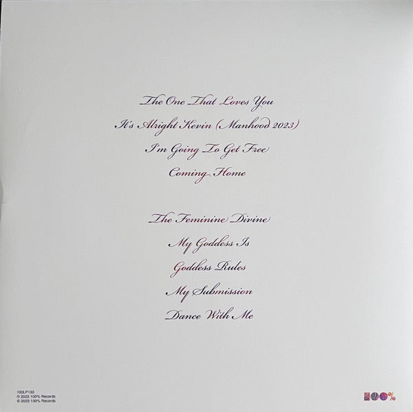 Image of Back Cover of 3845141S: LP - DEXYS, The Feminine Divine (100% Records; 100LP133, UK 2023, Inner, aka Dexys Midnight Runners) Still in opened stickered shrinkwrap  VG+/VG+