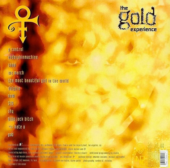 Image of Back Cover of 2014121C: 2xLP - THE ARTIST (FORMERLY KNOWN AS PRINCE), The Gold Experience (Warner Bros. Records; 9362-45999-1, Europe 1995, 2 Inners) Light marks only. Indented marks and scuffs on sleeve; top edge pinched near corner  VG/VG