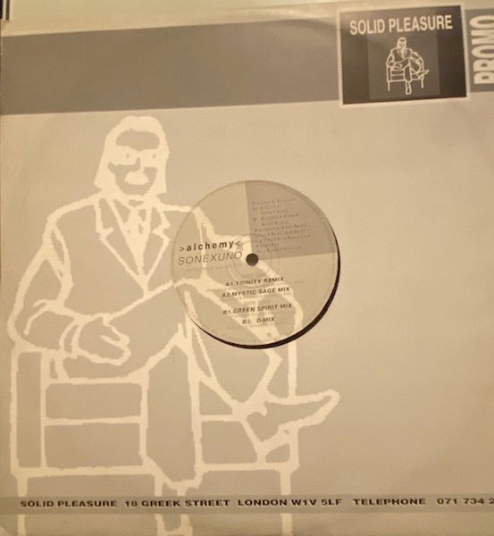 Image of Front Cover of 0714041C: 12" - SONEXUNO, Alchemy (Solid Pleasure; SPLT 13, UK 1993, Company Sleeve)   VG/VG