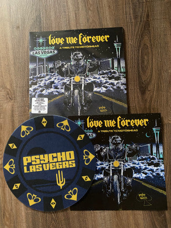 Image of Back Cover of 0744032S: 2xLP - VARIOUS, L ve Me F rever: A Tribute To Mot rhead (4AD; WAXX-001-LP, USA & Canada 2022, Gatefold, Insert, Includes Psycho Las Vegas turntable slipmat) All components in EX condition, including unused slip mat and like new litho print insert.  VG+/VG+