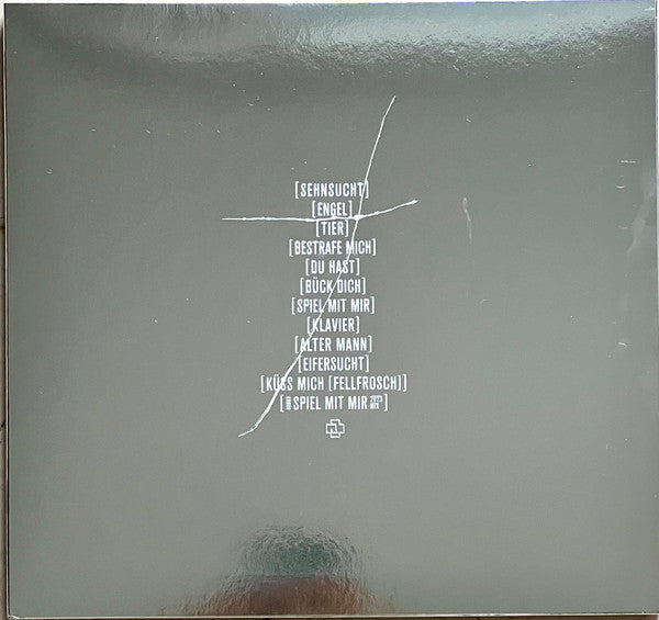 Image of Back Cover of 2xLP - VG+/EX - RAMMSTEIN, Sehnsucht (Universal Music Group ; 0602448220752, Germany 2023 Reissue, Metallic Slipcase Containing Triple Gatefold Sleeve, 2 Inners & Booket), ,  - 3526118E