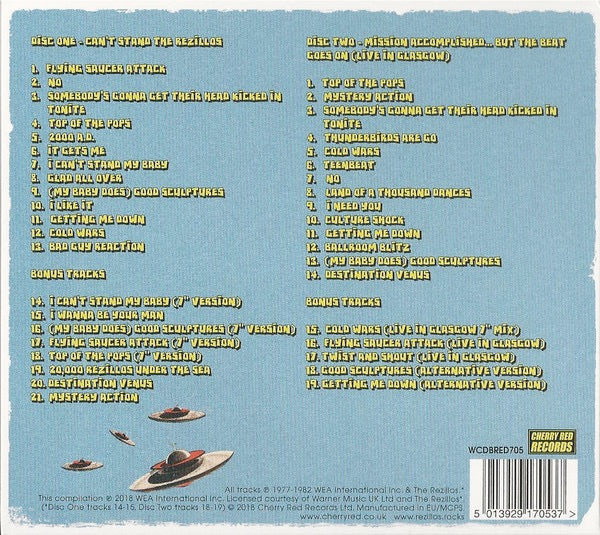 Image of Back Cover of 2xCD - EX/EX - THE REZILLOS, Flying Saucer Attack (The Complete Recordings 1977-1979) (Cherry Red; WCDBRED705, UK 2018, Digipak, Booklet), ,  - 3416209C