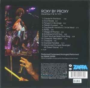 Image of Back Cover of 0734024E: CD - FRANK ZAPPA/ MOTHERS, Roxy By Proxy (Zappa Records; ZR 20017, US 2014, Book Sleeve, Booklet, Limited Ed No. 0031) Very Slight marks on CD but plays fine. Minor corner bumps on book sleeve  VG+/VG+