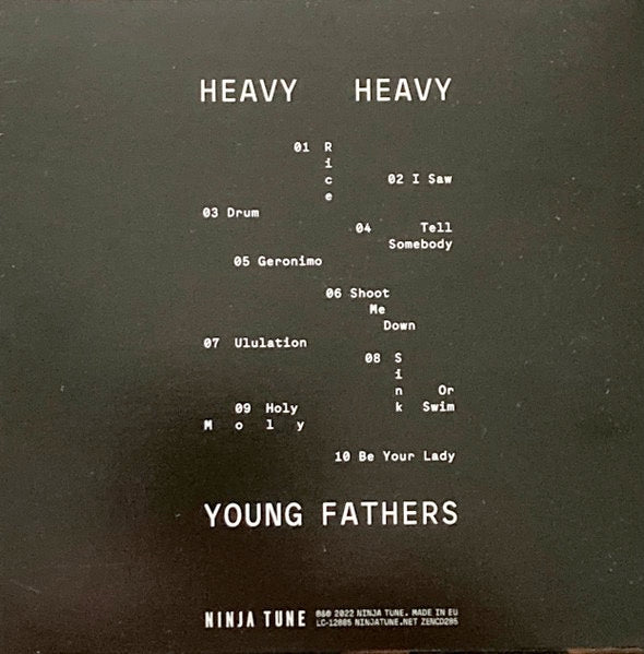 Image of Back Cover of 3214313C: CD - YOUNG FATHERS, Heavy Heavy (Ninja Tune; ZENCD285, UK 2023, Digipak) SEALED  EX/M