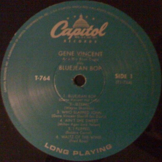 Image of Label Cover of 2625249E: LP - GENE VINCENT & HIS BLUE CAPS, Bluejean Bop (Capitol Records; T 764, US 2006 Reissue)   VG+/VG+