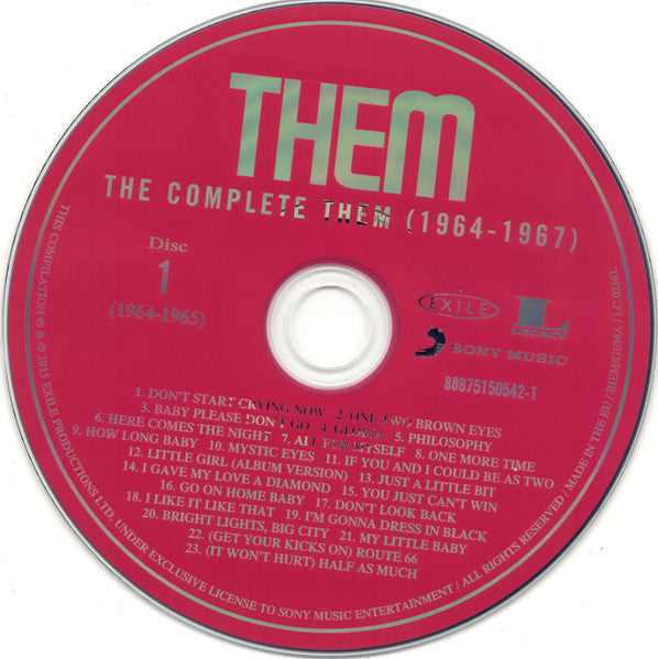 Image of Label of 1714011C: 2xCD - THEM, The Complete Them 1964-1967 (Legacy ; 88875150542, US 2015, Double Gatefold, Booklet)   VG+/VG+