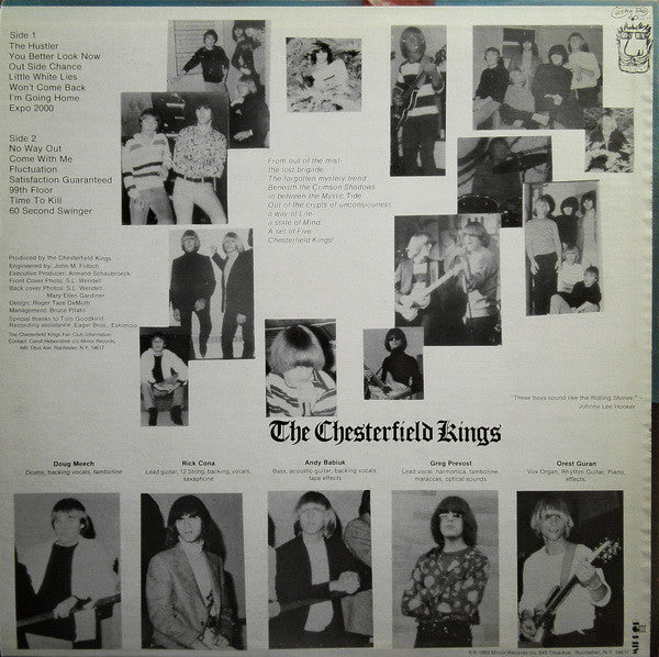 Image of Back Cover of LP - EX/EX - THE CHESTERFIELD KINGS, Here Are The Chesterfield Kings (Mirror; 9, US 1982), ,  - 3726148E