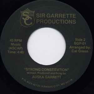 Image of Label Cover of 0754085S: 7" - AUSKA GARRETT, Let Me Have The Stranger / Strong Constitution (Sir Garrette Productions; SGP-01, US , Picture sleeve) Excellent condition.   VG+/VG+