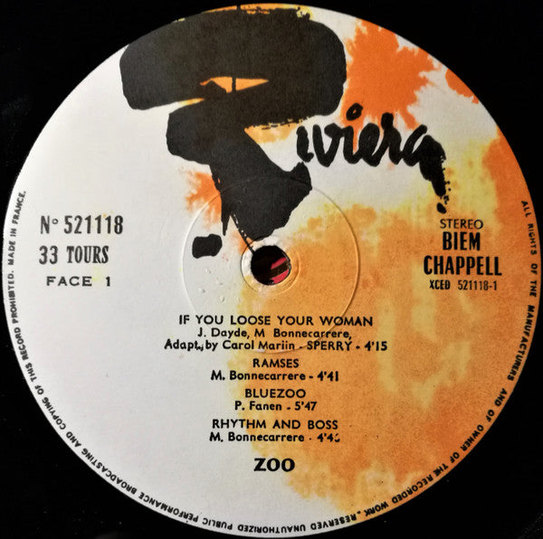 Image of Label of 3424120E: LP - ZOO, Zoo (Riviera; 521118, France 1970, Laminated Gatefold Sleeve) Sticker Residue on Sleeve, Small Seam Split, Slight Staining Inside Gatefold  VG/VG