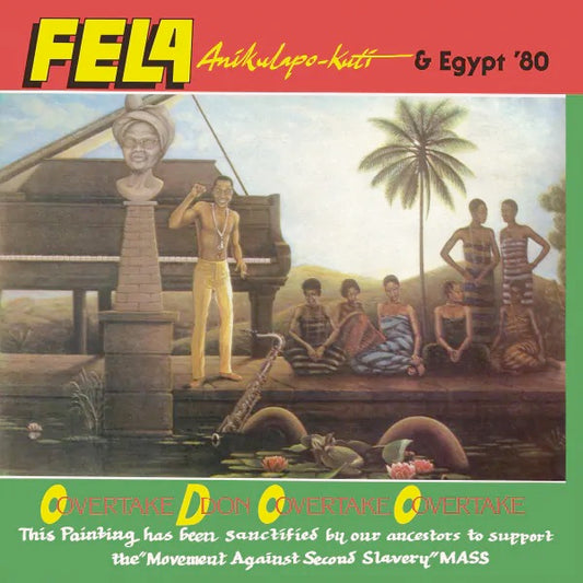 Image of Front Cover of 0834048E: LP - FELA KUTI, O.D.O.O. (Overtake Don Overtake Overtake) (Knitting Factory Records; KFR2044-3 , UK 2024 Reissue, Green Vinyl)   NEW/NEW