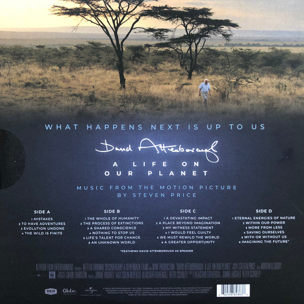 Image of Back Cover of 0824139E: 2xLP - DAVID ATTENBOROUGH, A Life On Our Planet (Decca; 0882863, UK 2020, Gatefold, 2 Inners)   VG+/VG+