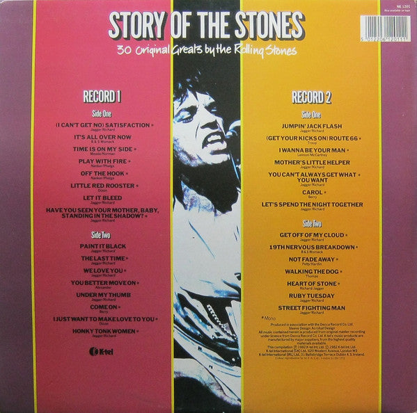 Image of Back Cover of 2xLP - VG+/VG+ - THE ROLLING STONES, Story Of The Stones (K-Tel; NE 1201, UK 1982, Gatefold, Barcoded version), ,  - 1726025E