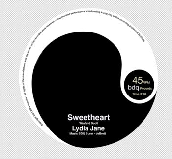 Image of Front Cover of 0814058C: 7" - LYDIA JANE, Sweetheart / Loser (BDQ Records; BDQ007, UK 2023) Warp on disc, Does not effect play.  /VG