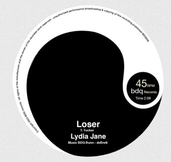 Image of Back Cover of 0814058C: 7" - LYDIA JANE, Sweetheart / Loser (BDQ Records; BDQ007, UK 2023) Warp on disc, Does not effect play.  /VG