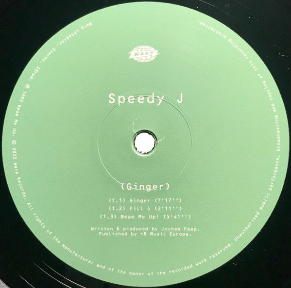 Image of Back Cover of 2xLP - NEW/NEW - SPEEDY J, Ginger (Warp Records; WARP LP14R, UK 2023 Reissue), ,  - 2116412C