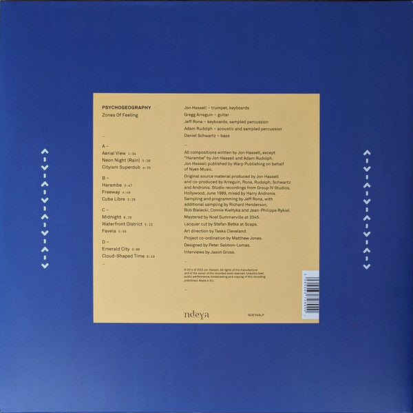 Image of Back Cover of 2214305C: 2xLP - JON HASSELL, Psychogeography (Ndeya; NDEYA9LP, Europe 2023 Reissue, 2 Inners)   NEW/NEW