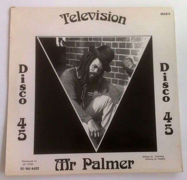 Image of Back Cover of 12" - VG/VG - MR. PALMER, Age Of The Gangster / Television (Mab Records International; MAB 006, UK 1980s, Picture Sleeve), ,  - 2346276S