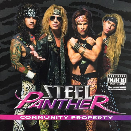 Image of Front Cover of 0724452E: 7" EP - STEEL PANTHER, Community Property / 	I Want Pussy (Island Records Group ; 2719386, UK 2009, Picture Sleeve) Slight Sticker Damage To Sleeve  VG+/VG+