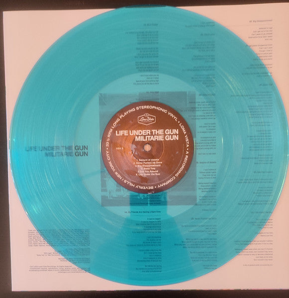 Image of Label of 0814329C: LP - MILITARIE GUN, Life Under The Gun (Loma Vista; LVR03471, US 2023, Inner, Turquoise Vinyl)   NEW/NEW