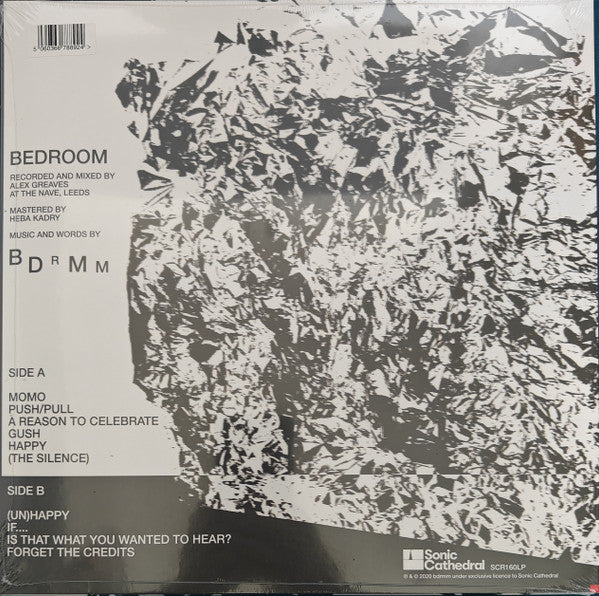 Image of Back Cover of LP - VG+/VG+ - BDRMM, Bedroom (Sonic Cathedral Recordings; SCR160LP, UK 2020, Inner, Black Vinyl), Strong VG+ throughout, no shrink/hype sticker.,  - 0916203C