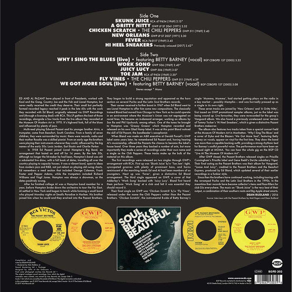 Image of Back Cover of 0854353S: LP - THE PAZANT BROTHERS, Skunk Juice : Dirty Funk From The Big Apple (BGP Records; BGPD 303, UK 2017)   NEW/NEW