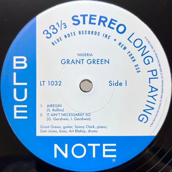 Image of Label of 0834267E: LP - GRANT GREEN, Nigeria (Blue Note; B0031299-01, Worldwide 2020 Reissue, Gatefold)   NEW/NEW