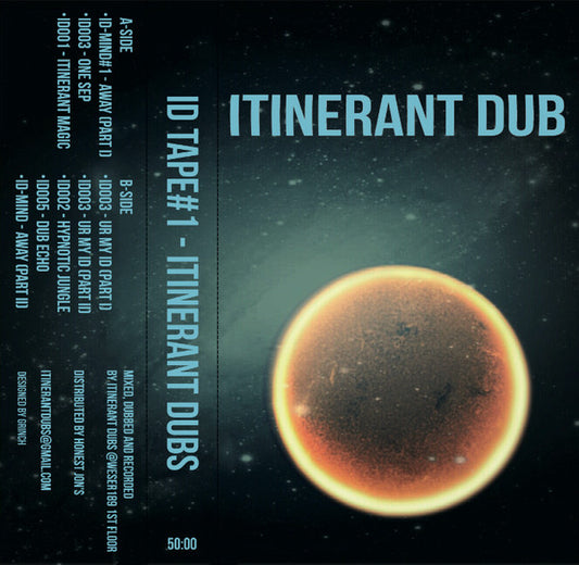 Image of Front Cover of 0854284S: Cassette - ITINERANT DUBS, ID-Tape#1 (Itinerant Dub; ID-Tape#1, UK 2014, Numbered Limited Edition) Numbered 54/60  VG+/VG+