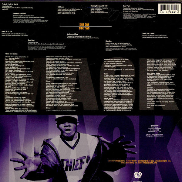 Image of Back Cover of 3224326E: LP - CRAIG MACK, Project: Funk Da World (Bad Boy; 78612-73001-1, US 1994, Picture Sleeve)   VG+/VG