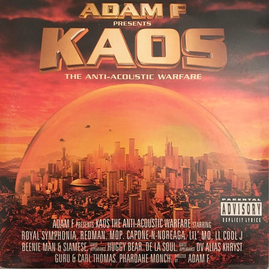 Image of Front Cover of 3xLP - VG+/EX - ADAM F, Kaos The Anti-Acoustic Warfare (EMI; 7243 5 34250 1 2, UK 2001, 3 Inners), Light creasing on edge of sleeve.,  - 4126239E