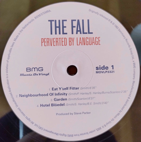 Image of Label Cover of 5114432C: LP - THE FALL, Perverted By Language (Music On Vinyl; MOVLP3321, Europe 2024 Reissue, Insert)   NEW/NEW