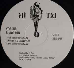 Image of Label of 3524298E: LP - JUNIOR DAN, KTW Dub (Jah Light Muzik; 031050004, UK 2003 Reissue, Picture sleeve) Lightest of marks. Wear to sleeve with ringwear.  G+/VG+