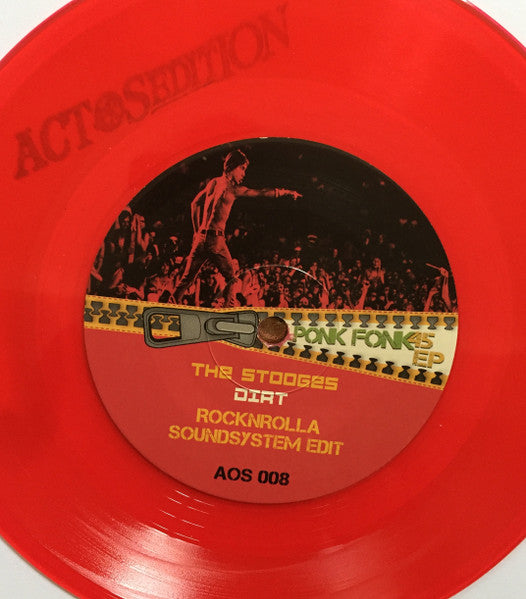 Image of Front Cover of 0914006C: 2x7" - VARIOUS, Ponk Fonk EP (Act of Sedition ; AoS 008, France 2019, Stamped sleeve, 1 Red vinyl/ 1 Yellow vinyl) Light marks only. Light wear to   VG/VG+