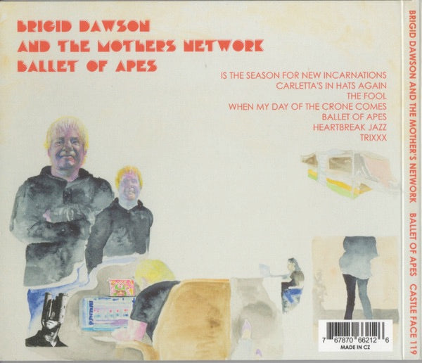 Image of Back Cover of 0914032C: CD - BRIGID DAWSON AND THE MOTHERS NETWORK, Ballet Of Apes (Castle Face; 119, US 2020)   VG/VG+