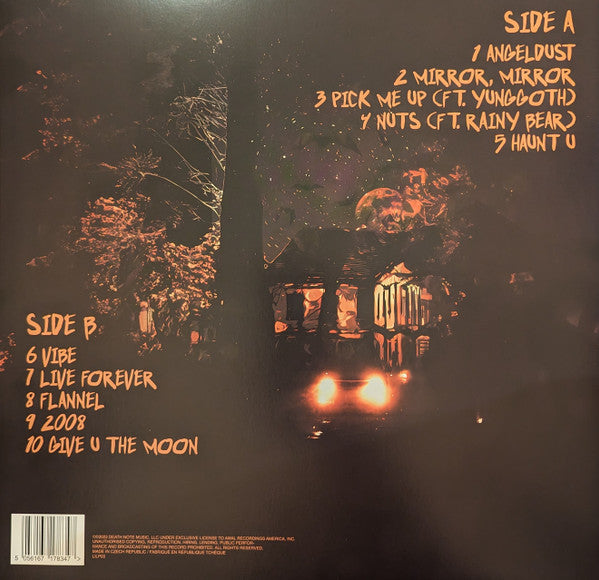 Image of Back Cover of 0934035E: LP - LIL PEEP, Live Forever (Death Note Music, LLC; LILP03, US 2023, Inner, Smoke Vinyl)   NEW/NEW