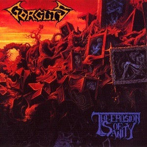 Image of Front Cover of 2234258E: LP - GORGUTS, The Erosion Of Sanity (Listenable Records; POSH338, France 2021 Reissue, Insert, Red Transparent Vinyl)   NEW/NEW