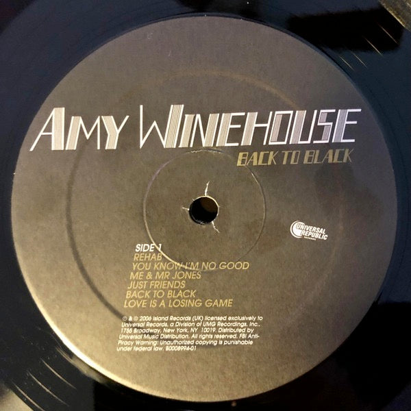 Image of Label Cover of LP - VG/VG - AMY WINEHOUSE, Back To Black (Universal Republic Records; B0008994-01, US 2000s Reissue), ,  - 0816219C