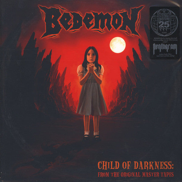 Image of Front Cover of 0944125S: LP - BEDEMON, Child Of Darkness: From The Original Master Tapes (Relapse Records; RR7274, US 2015 Reissue, Poster, Stickered Outer Plastic Sleeve) Strong VG+  VG+/VG+