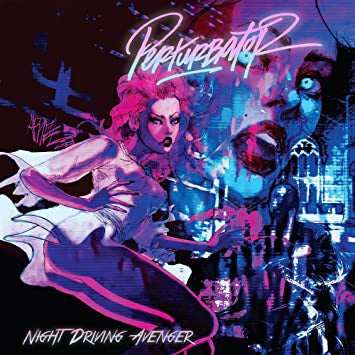 Image of Front Cover of 0934170E: 12" EP - PERTURBATOR, Night Driving Avenger (Blood Music; BLOOD-143R, Finland 2021 Reissue, Limited Edition of 500, 180 Gram Vinyl)   NEW/NEW