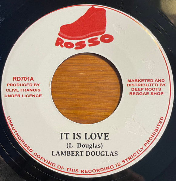 Image of Front Cover of 0924214E: 7" - LAMBERT DOUGLAS, It Is Love (Rosso; RD701, France 2023 Reissue)   /EX