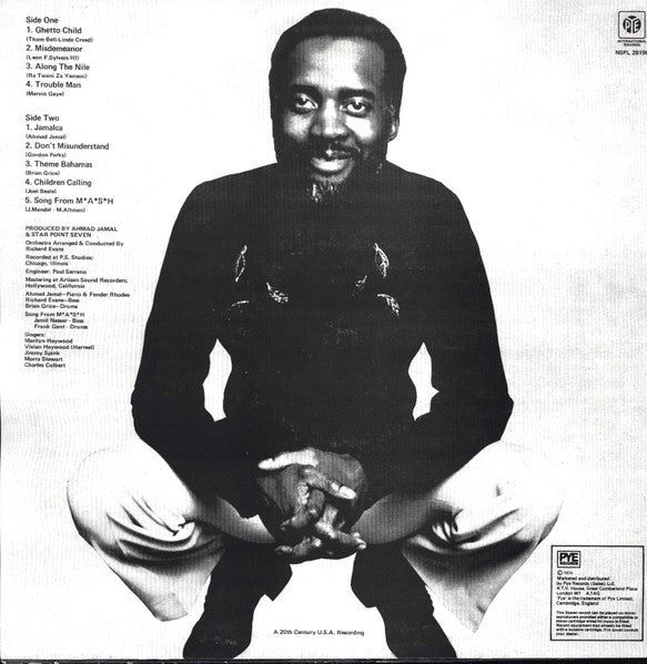 Image of Back Cover of LP - VG/VG - AHMAD JAMAL, Jamalca (Pye; NSPL28196, UK 1974), USA pressing in UK sleeve!,  - 3126294E