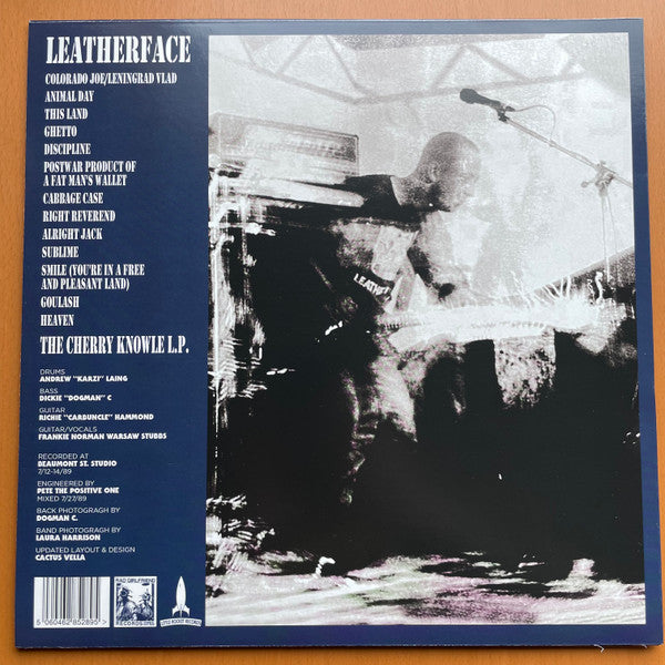 Image of Back Cover of 0914366C: LP - LEATHERFACE, Cherry Knowle (Little Rocket Records; LRR-058, UK 2022 Reissue, No Insert, Download Code, Remastered)   NEW/NEW