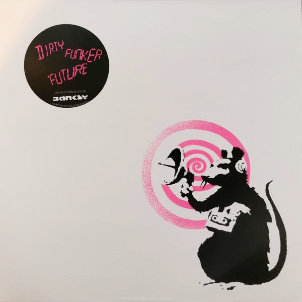 Image of Front Cover of 0924090E: LP - DIRTY FUNKER, Future (Spirit Recordings; DF007, UK 2008, Pink Radar Banksy Cover) Strong VG, Two Barcode Stickers on Front Sleeve, No Hype Sticker. Minor Ring Wear  VG/VG