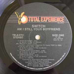 Image of Label Cover of LP - VG/EX - SWITCH, Am I Still Your Boyfriend? (Total Experience Records; TEL8-5701, US 1984), Vinyl looks unplayed. Sleeve still in stickered shrink but has a few corner bumps. Great copy!,  - 3816042C