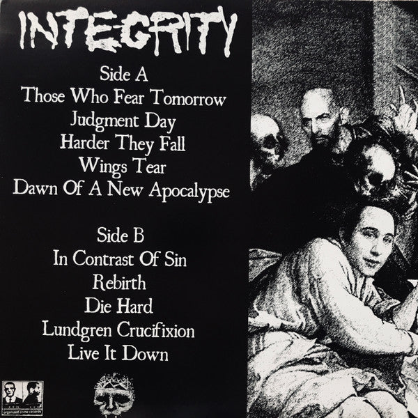 Image of Back Cover of 0954190S: LP - INTEGRITY, Palm Sunday (Organized Crime Records; OCR047, US 2020 Reissue, Poster, Download Code, Green Vinyl)   NEW/NEW